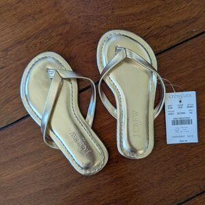 J. Crew Crewcuts Toddler Metallic Gold Flip Flops